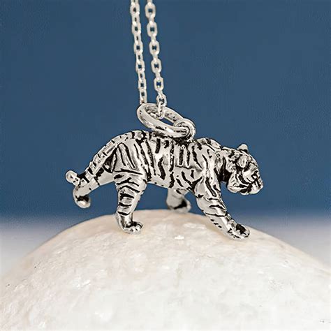 sterling silver tiger necklace.